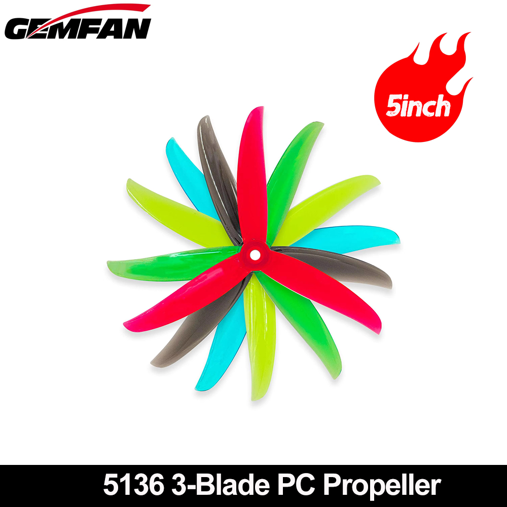 Fpv Drone Propeller - Gemfan VANOVER 5136 3 شفرات PC