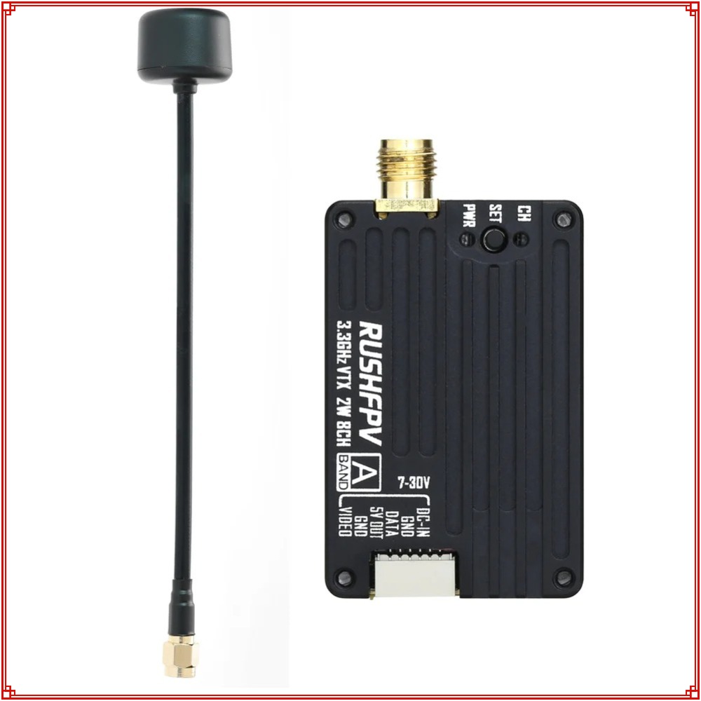 جهاز إرسال RUSHFPV 3.3G 2W VTX - مراجعة Fpv Drone Antenna وسعره